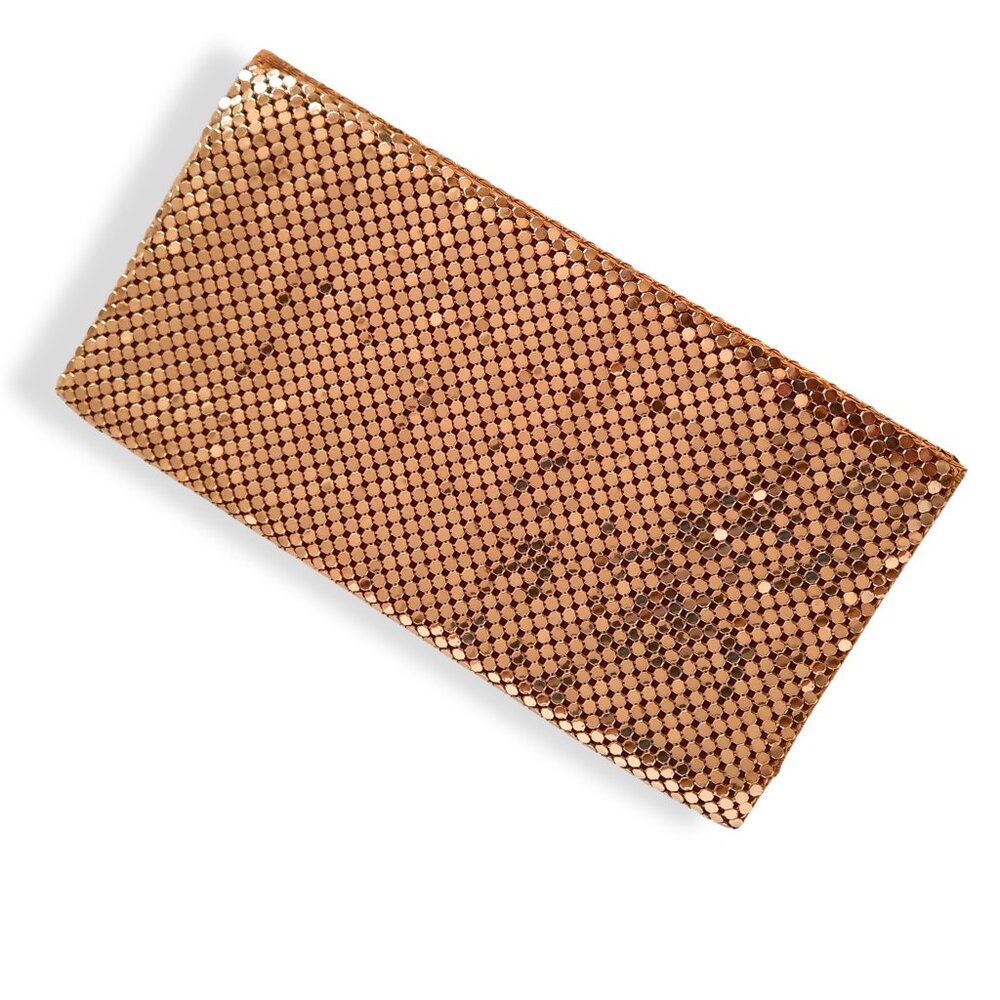 Whiting & Davis Gold Mesh Checkbook/Register/Bill Holder RARE Hard to Find, USA